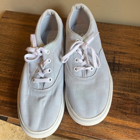 Van Canvas Baby Blue Shoes platform Size 8 - Picture 2 of 7